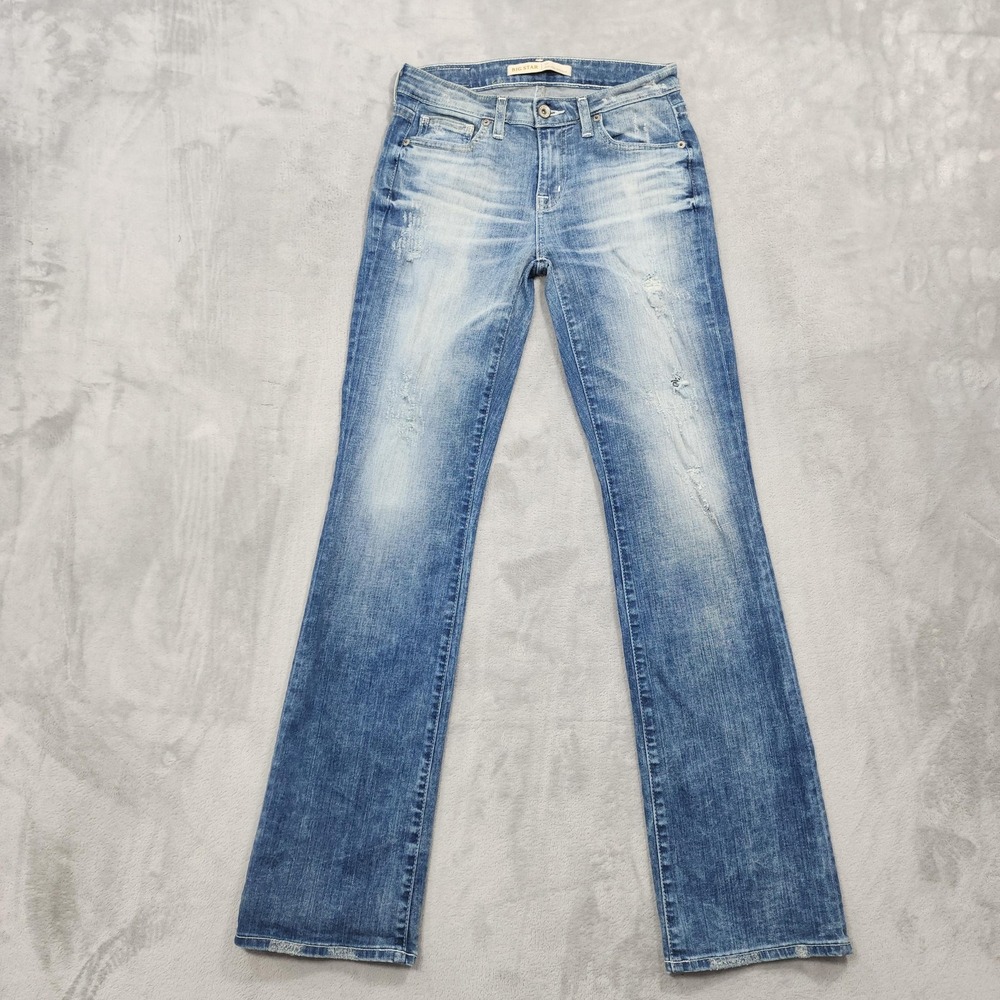 Big Star Jeans Womens 24R Blue Light Wash Liv Mid Rise Bootcut Stretch Denim